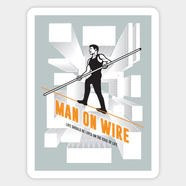 Man on Wire - Alternative Movie Poster Magnet by MoviePosterBoy